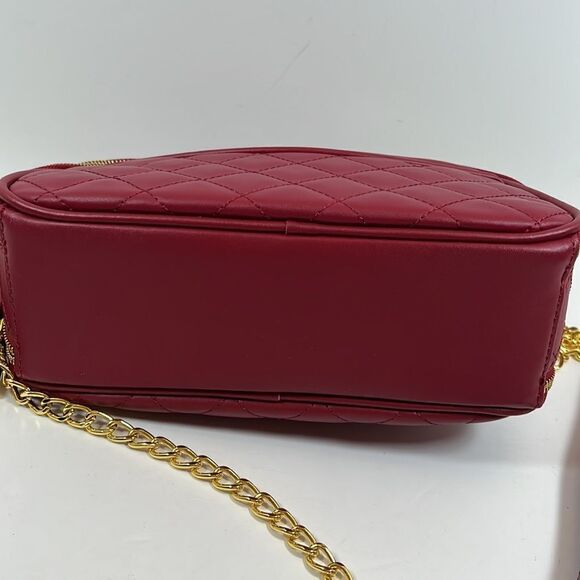 NWOT NWD Joy & Iman Red Diamond Quilted Leather Purse - Picture 8 of 15